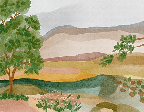 Peaceful Valley View Art Print