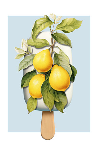Refreshing Lemon Pop Pop art reproduction