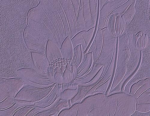 Purple Lotus Relief Art Print
