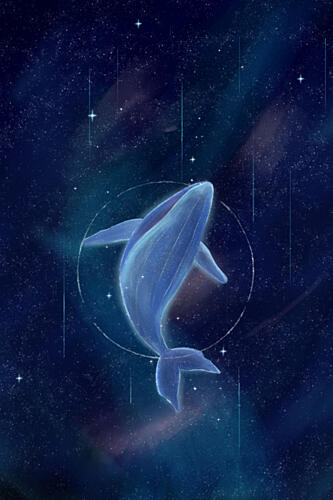 Cosmic Whale Dream Art Print