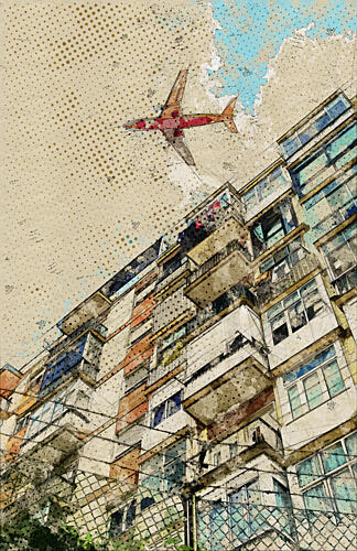 Urban Flight Path Pop art reproduction