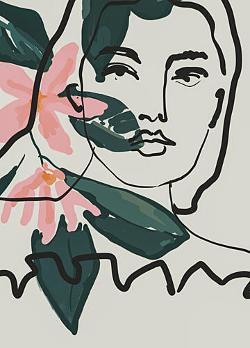 Tropical Woman Portrait Art Print