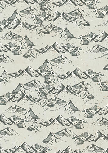 Winter Mountain Pattern Art Print