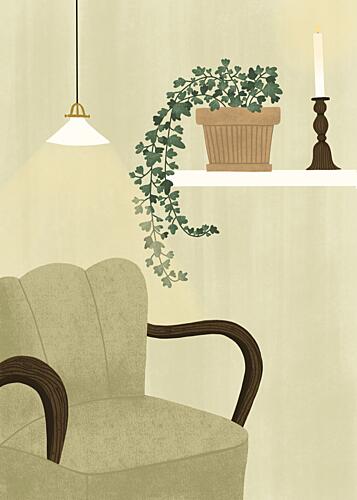 Cozy Indoor Retreat Art Print by Elsa Natterdal