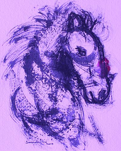 Purple Horse Spirit Art Print