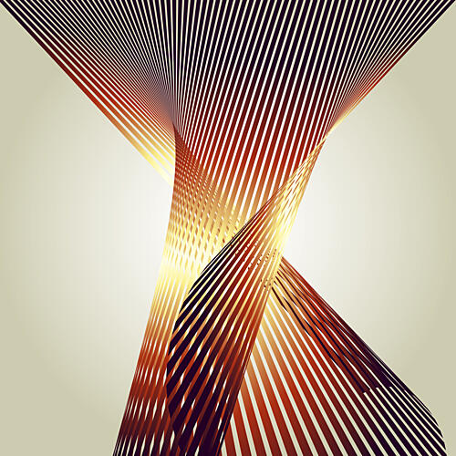 Elegant Golden Spirals Gold Print