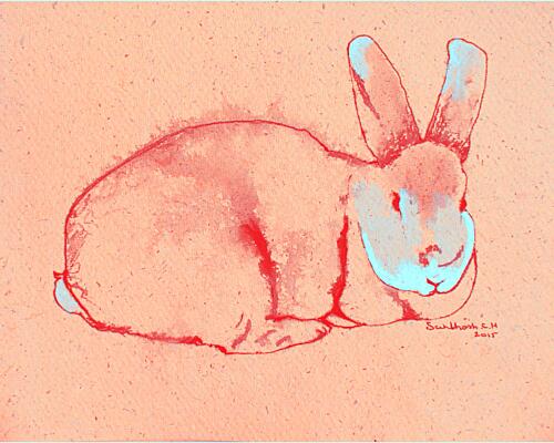 Pastel Bunny Art Print