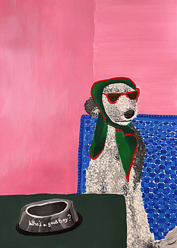 Stylish Poodle Sunglasses Art Print by Idah Christina