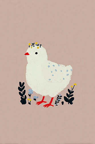 Flower Chick Art Print