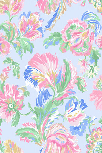 Romantic Flower Pattern No 02 Art Print