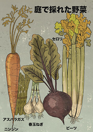 Garden Harvest Vegetables Art Print