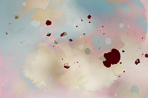 Dreamy Watercolor Splatters Art Print by Miriam Stayte