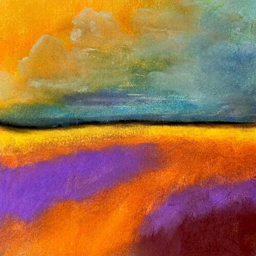 Vibrant Abstract Horizon Art Print