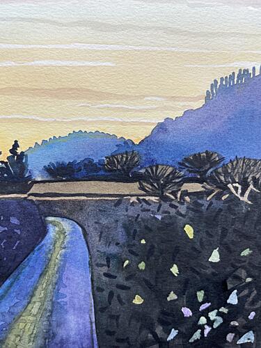 Winding Path at Dawn Art Print