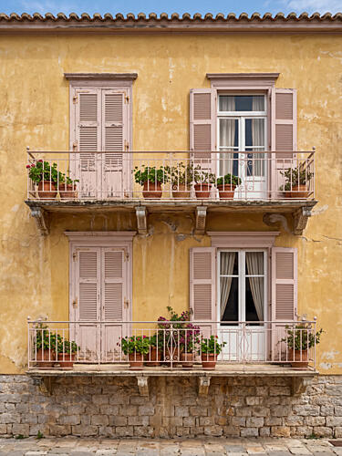Charming Mediterranean Balcony Art Print