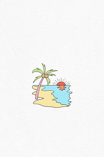 Tropical Beach Sunset Art Print