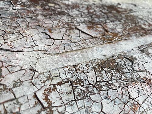 Cracked White Surface Art Print by Gabriela Aleksandra Szuba