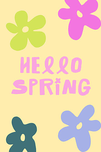 Hello Spring Art Print