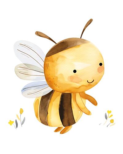 Happy Little Bumblebee Art Print