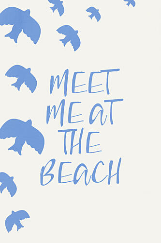 Meet Me at the Beach Birds Art Print