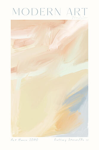 Modern Art Line No 03 Art Print