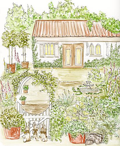 Charming Cottage Garden Art Print