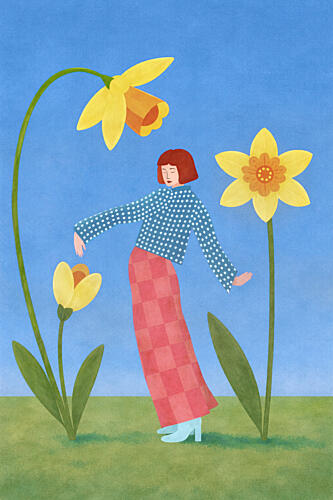 Spring Daffodil Dance Art Print