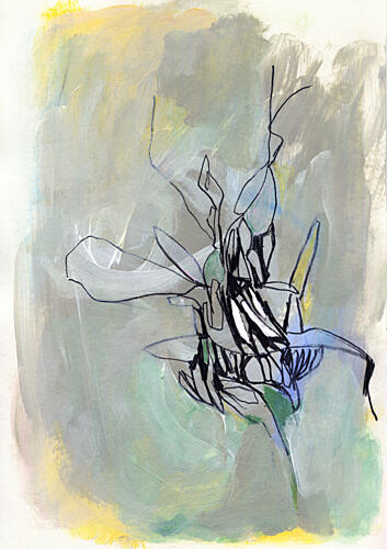 Abstract Botanical Bloom Art Print by Jenja Braun