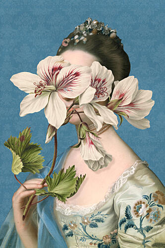 Elegant Floral Portrait Art Print