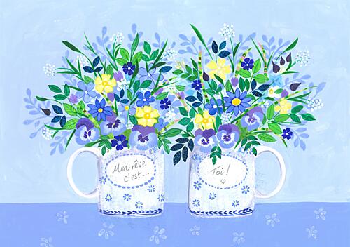 Double Bouquet Art Print