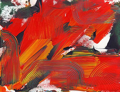 Red Orange Abstract Texture Art Print
