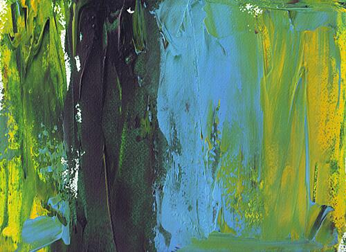 Vibrant Green Blue Art Print