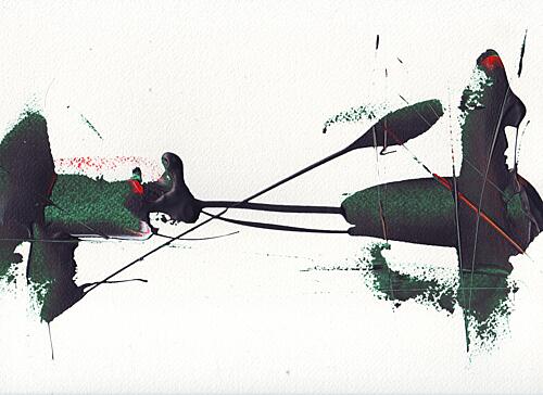 Bold Green Expression Art Print