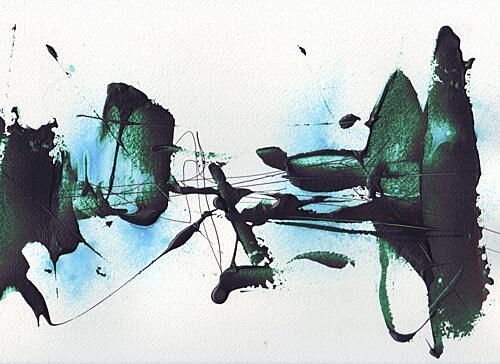 Dynamic Blue Green Art Print