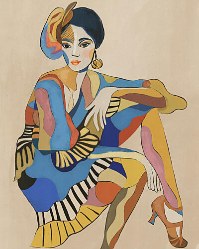 Colorful Abstract Fashion Woman Art Print
