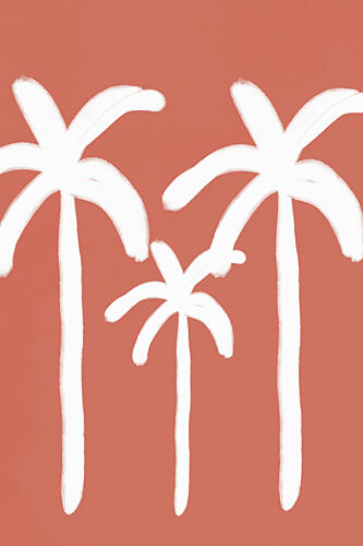 Palmsonbeachsienna Art Print