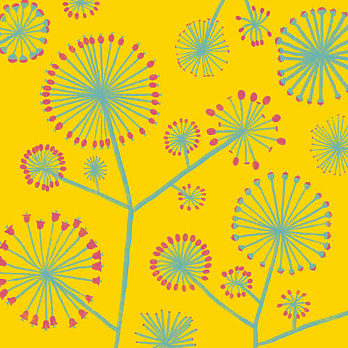 Bright Yellow Florals Art Print by Martina Scott
