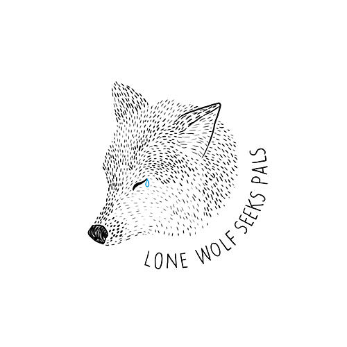 Crying Lone Wolf Art Print by Martina Scott