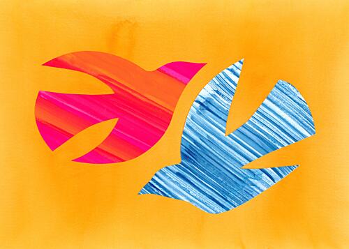 Cut-Out Birds Art Print