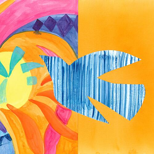 Abstract Bird Cut-Out Art Print by Isabelle Brent