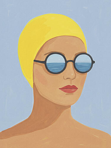 Ocean Gaze Swimmer Art Print