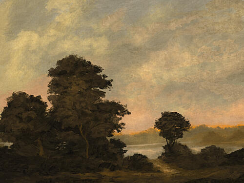 Tranquil Sunset Landscape Art Print