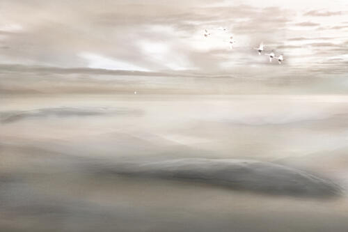 Swan Song to the Mist Art Print