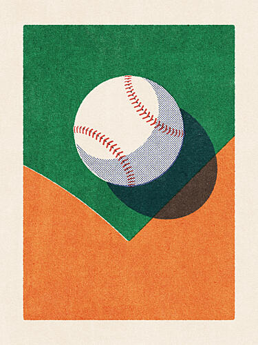 Baseball Diamond View Art Print