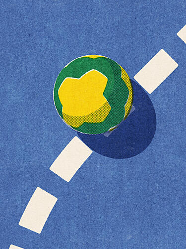 Abstract Globe Game Art Print