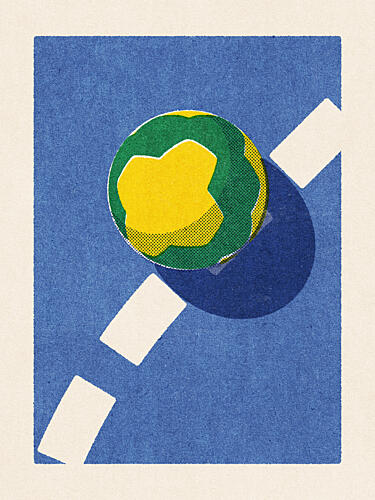 Graphic Sport Globe Art Print