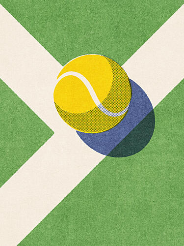Game Day Tennis Ball Pop art reproduction