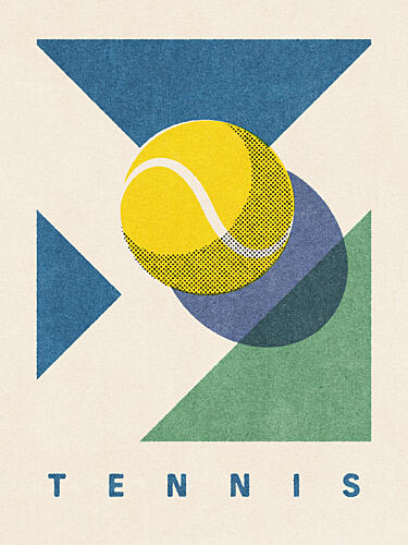 Geometric Tennis Ball Art Print