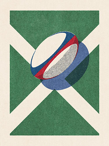 Scottish Rugby Spirit Pop art reproduction