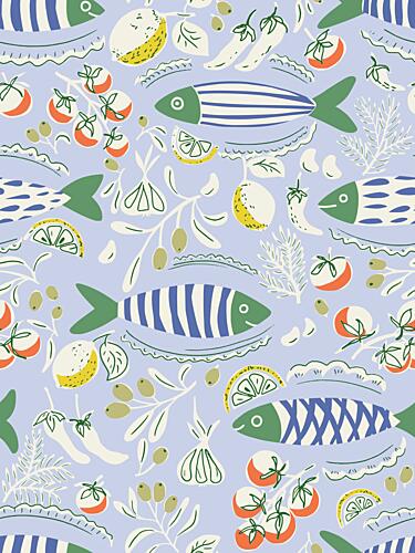 Mediterranean Fish Feast Art Print